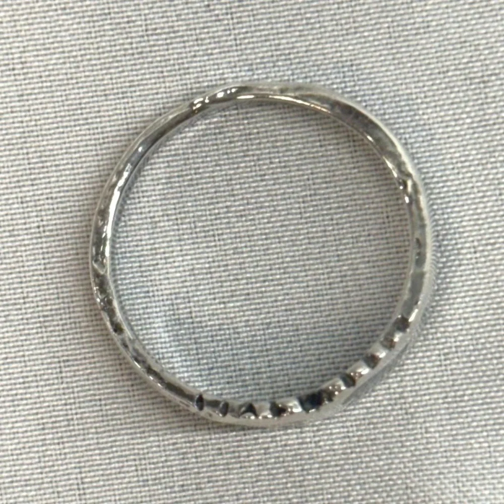 Unbranded Heart Inlay Ring Unisex 6.5 Silver Good Turquoise Coral Chip Vintage
